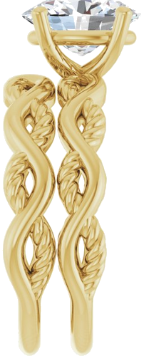 Sužadėtuvių Žiedas „Infinity-Inspired“ 585 Geltonojo Aukso Oval 9mm x 7mm (9)