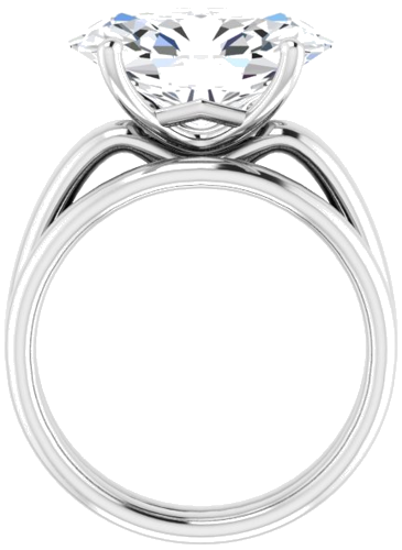 Sterling Silver 14x10 mm Oval Engagement Ring Mounting (7)