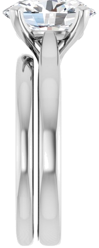 Sužadėtuvių Žiedas 18k white gold Oval 10mm x 8mm (9)