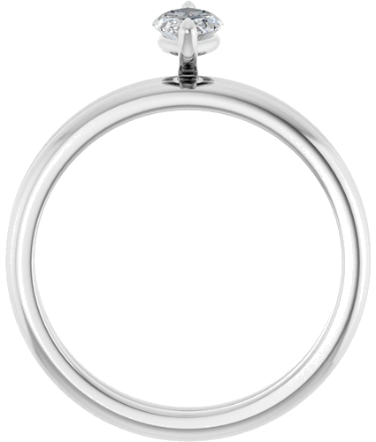 Sužadėtuvių Žiedas „Solitaire“ 585 Baltojo Aukso Marquise 8mm x 4mm (7)