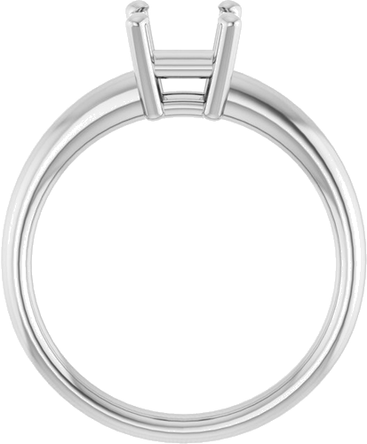 14K White 5.5 mm Square Engagement Ring Mounting (2)