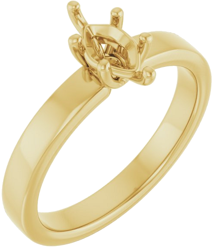 Sužadėtuvių Žiedas „Solitaire“ 585 Geltonojo Aukso Marquise 8mm x 4mm (1)