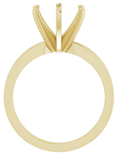 14K Yellow 9.4 mm Round Solitaire Engagement Ring Mounting (2)