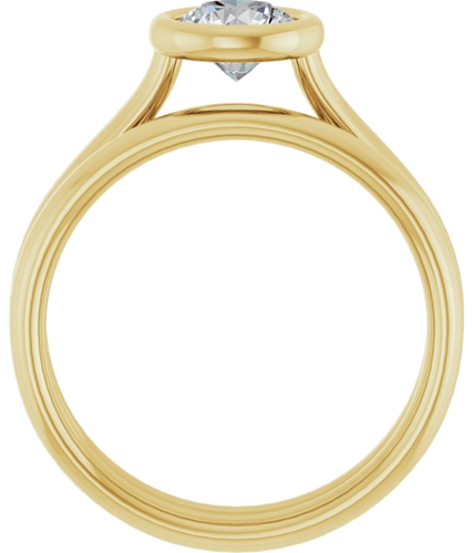 14K Yellow  5.8 mm Round Solitaire Engagement Ring Mounting (7)