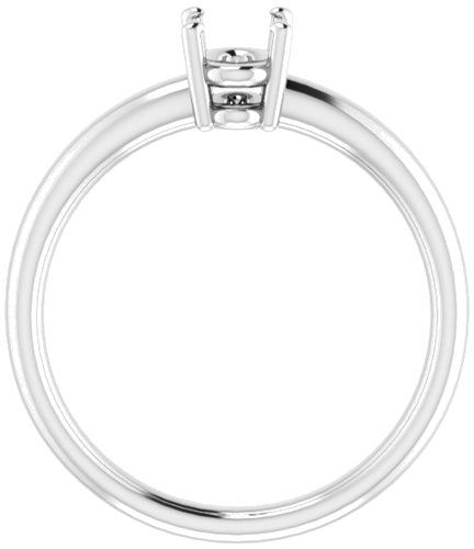 Sužadėtuvių Žiedas „Solitaire“ 417 Baltojo Aukso Oval 7mm x 5mm (2)