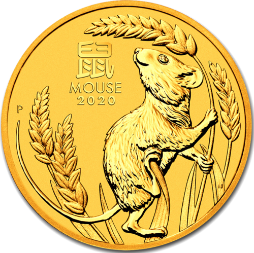 1 oz Год Крысы (Lunar III) 2020 Австралия золотая монета (2)