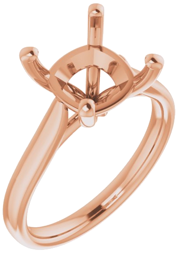 Sužadėtuvių Žiedas 14k rose gold Cushion 9mm (1)