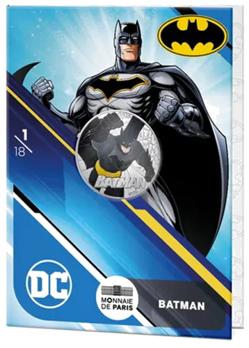 10 eiro BATMAN 2025 Francijas sudraba monēta BU kartītē (3)