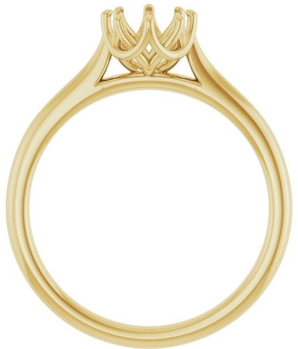 14K Yellow 5.8 mm Round Solitaire Engagement Ring Mounting (2)