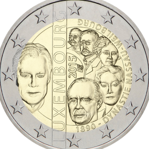 2015 Luxembourg Nassau-Weilburg dynasty 2 euro coin (2)