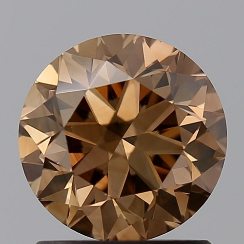 1.15 carat Fancy Orange Brown-VS1 GD cut Natūralus Round Deimantas (1)