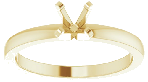 14K Yellow 4.2-4.9 mm Round Solitaire Engagement Ring Mounting (3)