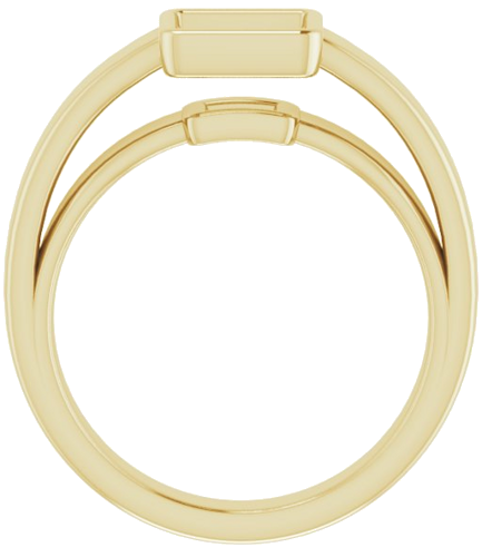 Sužadėtuvių Žiedas „Bezel-Set Solitaire“ 585 Geltonojo Aukso Square 6mm (2)