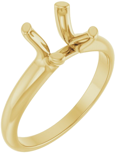 14K Yellow 8.2 mm Round Solitaire Engagement Ring Mounting (1)