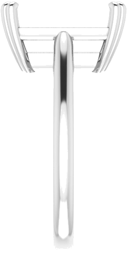 Platinum 12x10 mm Emerald Solitaire Engagement Ring Mounting (4)