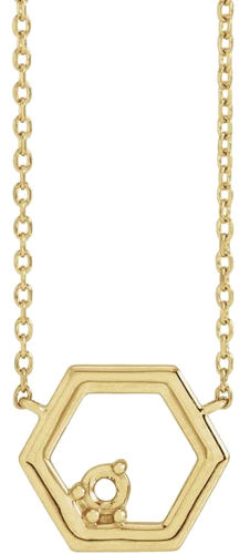 14K Yellow 2.5 mm Round Honeycomb 18  Necklace Mounting (1)