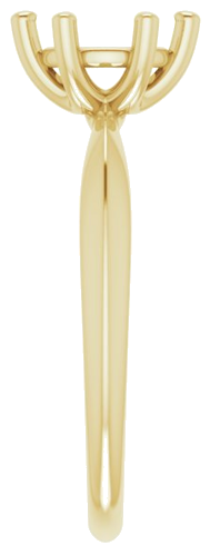 Sužadėtuvių Žiedas „Solitaire“ 585 Geltonojo Aukso Round 7mm (9)