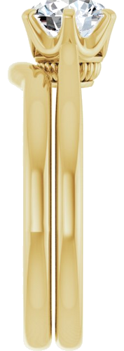 14K Yellow 6.5 mm Round Engagement Ring Mounting (9)
