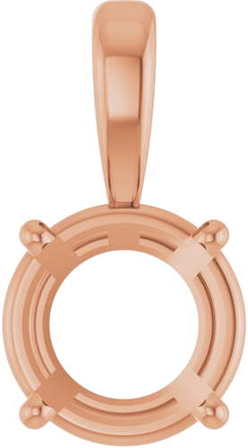 14K Rose 7.5 mm Round 4-Prong Pendant Mounting (1)