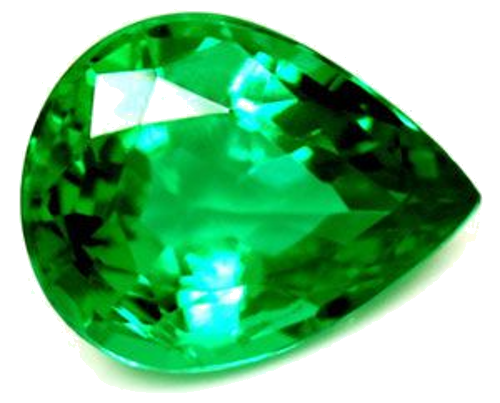 1.46 carat GREEN Pear Smaragdas (1)