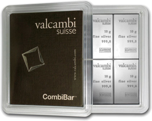 10 x 10 g ComBibar™ sidabro luitai Valcambi (1)