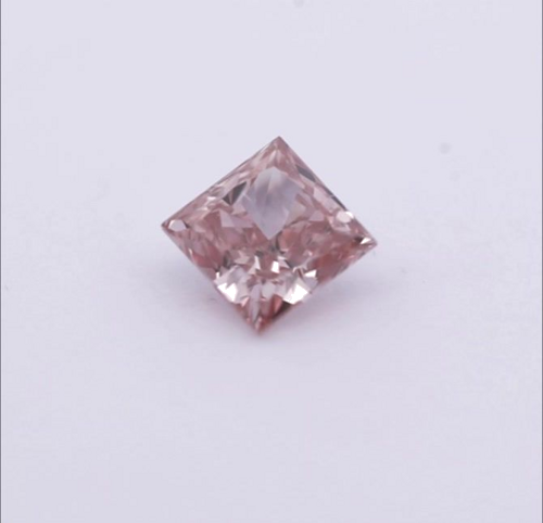 0.45 carat Fancy Orangey Pink-SI1 Natūralus Radiant Deimantas (1)