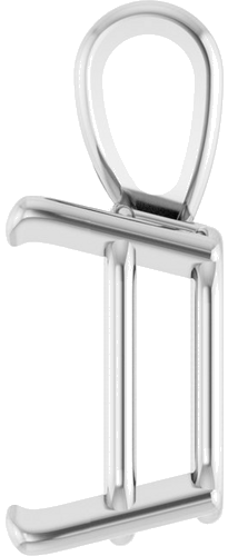 Pakabukas „Emerald 4-Prong Solitaire“ 585 Baltojo Aukso Emerald 9.5mm x 7mm (3)