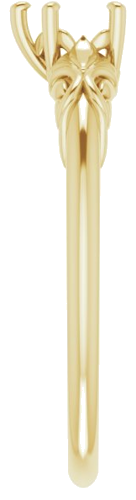 14K Yellow 5x5 mm Heart Engagement Ring Mounting (4)