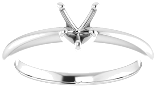 Sužadėtuvių Žiedas „Solitaire“ 950 Platinos Heart Shape 5mm (3)