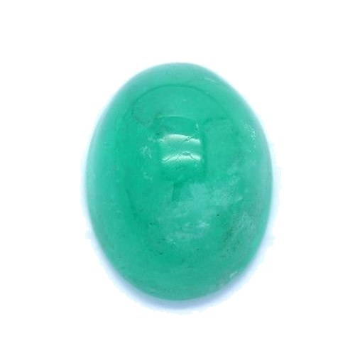 9.85 carat GREEN CABOCHON cut Oval Smaragdas (1)
