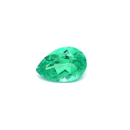1.19 carat GREEN BRILLIANTFANCY cut Pear Smaragdas (1)
