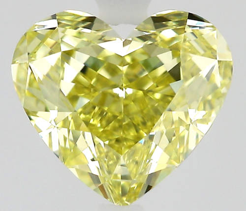 1.0 carat Fancy Intense Yellow-VS1 Natūralus Heart Deimantas (1)
