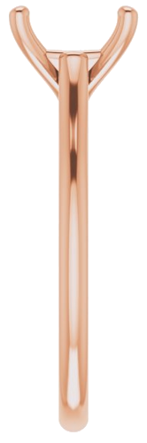 14K Rose 9 mm Round Solitaire Engagement Ring Mounting (4)