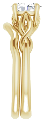 18K Yellow  7x5 mm Oval Solitaire Engagement Ring Mounting (9)