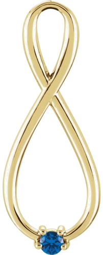 14K Yellow 1-Stone Family Infinity-Inspired Pendant (3)