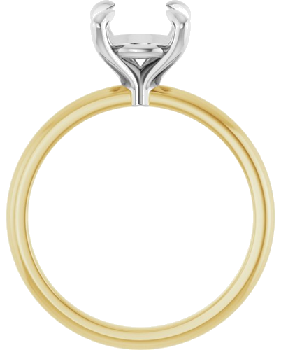 Sužadėtuvių Žiedas „Solitaire“ 585 Baltojo Ir Geltonojo Aukso Round 8mm (2)