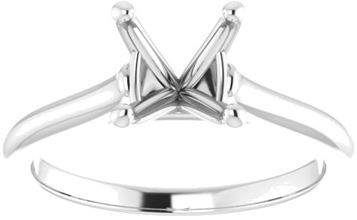 Sužadėtuvių Žiedas „Solitaire“ 585 Baltojo Aukso Round 7.4mm (3)