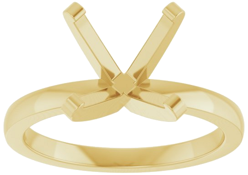 Sužadėtuvių Žiedas „Solitaire“ 585 Geltonojo Aukso Round 10mm (3)