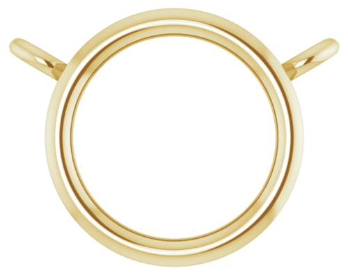 Pakabukas „Rose-Cut Bezel-Set“ 585 Geltonojo Aukso Round 5mm (1)