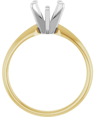 14K Yellow White 9x6mm Pear Solitaire Engagement Ring Mounting (2)