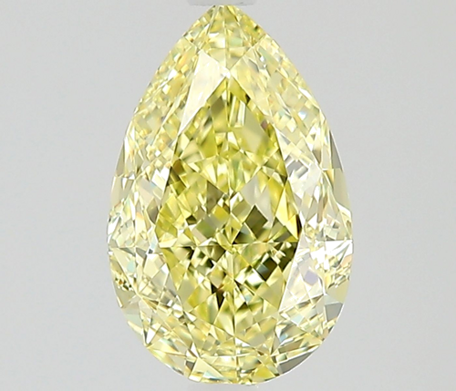 1.12 carat Fancy Yellow-IF Natūralus Pear Deimantas (1)