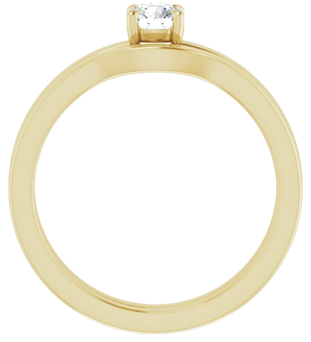 14K Yellow 4.1 mm Round Solitaire Engagement Ring Mounting (7)