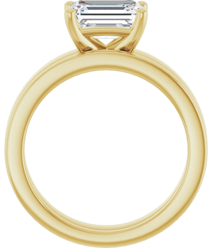 Sužadėtuvių Žiedas „Solitaire“ 585 Geltonojo Aukso Emerald 8mm x 6mm (7)