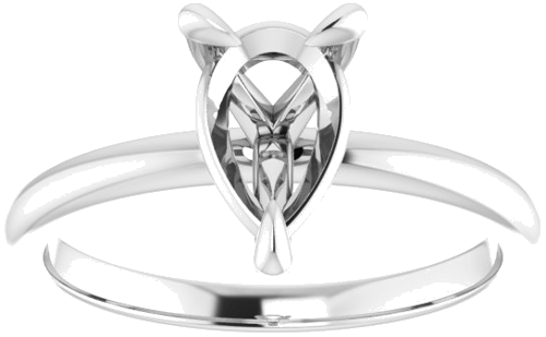 Sužadėtuvių Žiedas „Solitaire“ 585 Baltojo Aukso Pear Shape 9mm x 6mm (3)