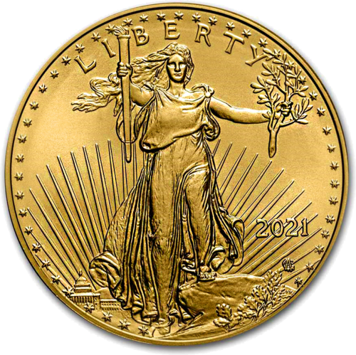1 унция Златна монета American Eagle, USA (нов дизайн) (2)