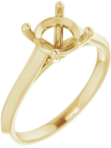 Sužadėtuvių Žiedas „Solitaire“ 585 Geltonojo Aukso Round 7.4mm (1)