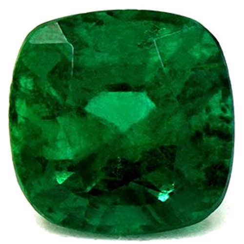 1.16 carat GREEN Cushion Smaragdas (1)