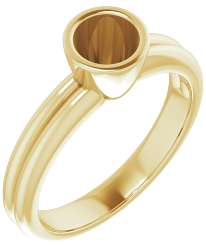 Sužadėtuvių Žiedas „Bezel-Set Solitaire“ 14k yellow gold Round 5.2mm (1)