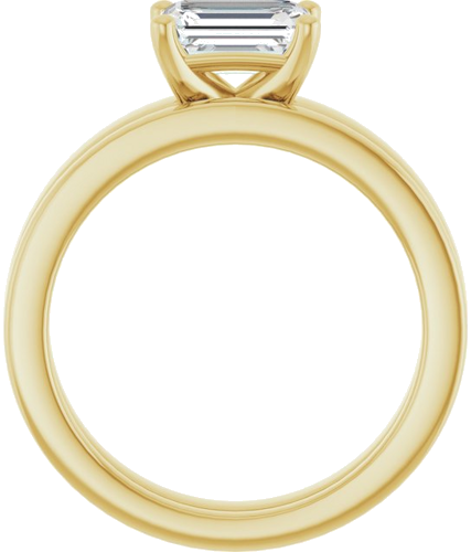 Sužadėtuvių Žiedas „Solitaire“ 417 Geltonojo Aukso Emerald 7mm x 5mm (7)