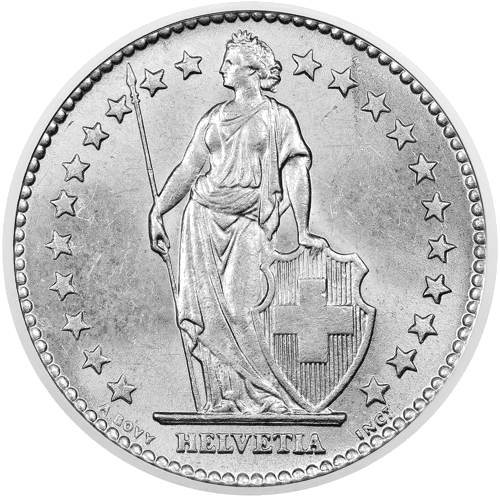 2 Francs Helvetia (1874–1967) Switzerland Silver Coin (1)